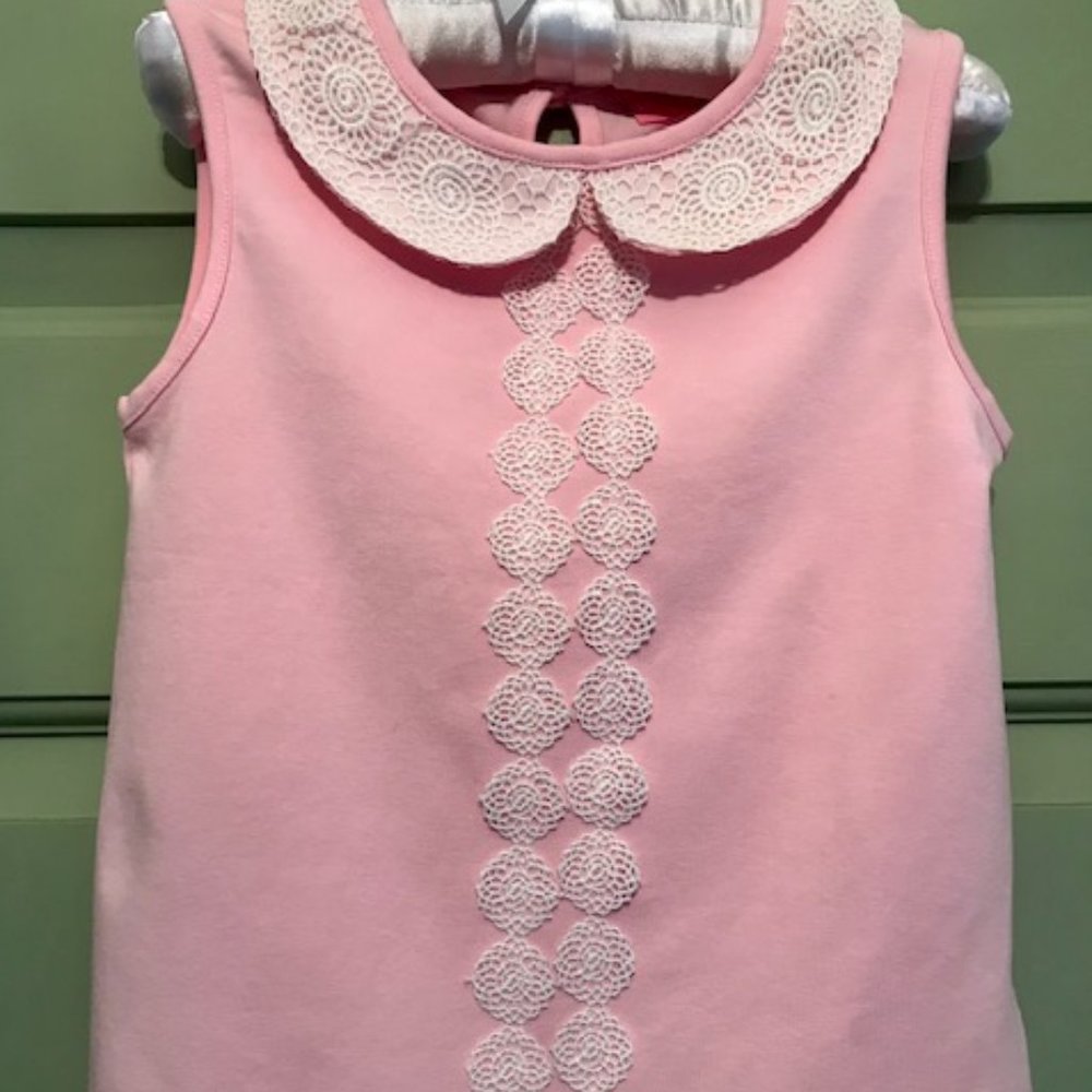 LC Waikiki sz 6-7 pink embroidered top NWOT